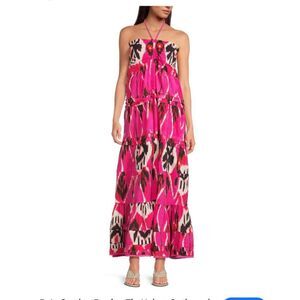 NWT Ro's Garden Ikat Tie Neck Sundress